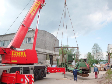 Megadžouls - Iekārtu, darbagaldu, priekšmetu pārvešana, takelāžas darbi